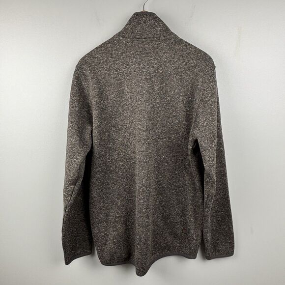 Hurley Sweater Mens Large Brown Quarter Zip Pullover Outdoor Fleece Soft EUC - Picture 9 of 10